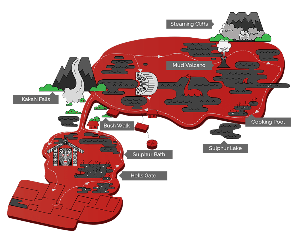 Hell's Gate Geothermal Park (地獄之門地熱公園) 景點地圖