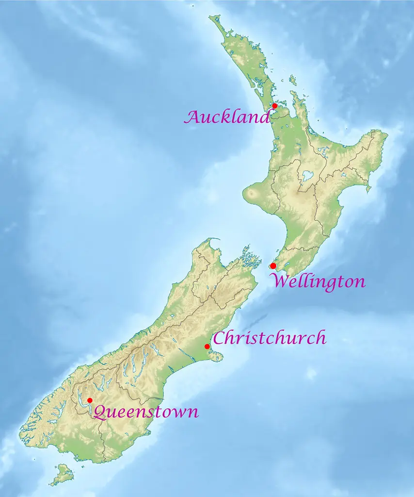 紐西蘭行前準備 - 重點 1. 紐西蘭地理簡介