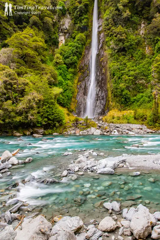 9-08 Thunder Creek Falls Fox Glacier 到 Wanaka 景點推薦 4-3) Thunder Creek Falls (雷霆溪瀑布)