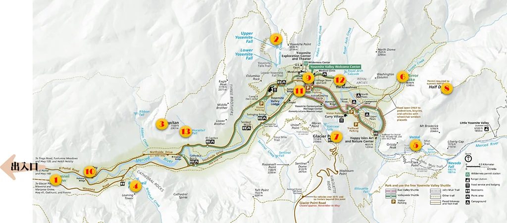 32-32_Yosemite Valley Map